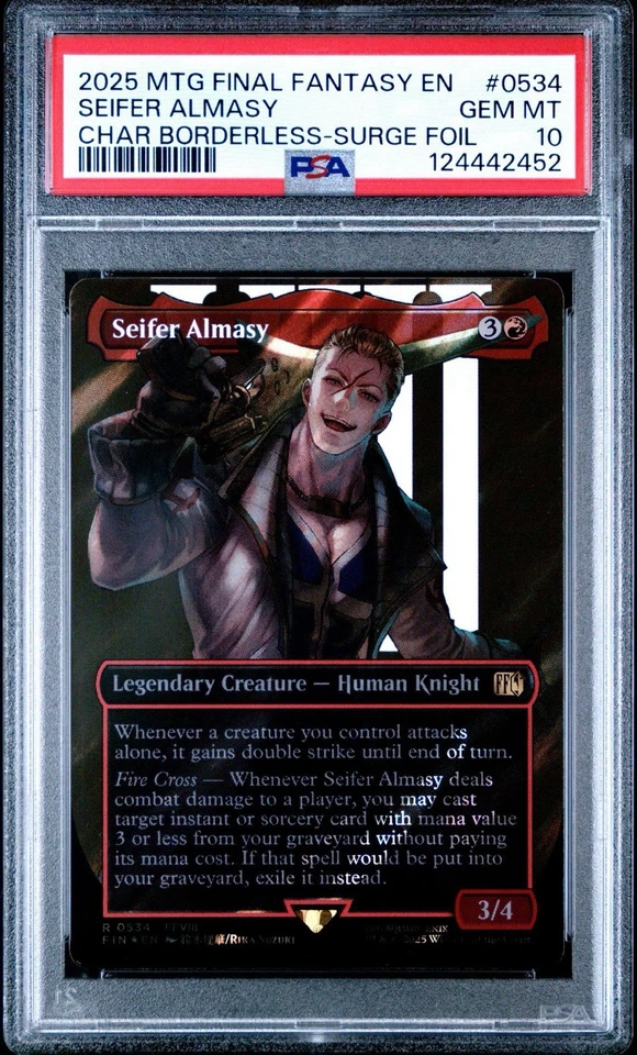 2025 MTG Final Fantasy Borderless Surge Foil #0534 Seifer Almasy PSA 10 GEM MINT - Image 1 of 2