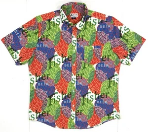 Camisa de Fiesta Internacional PSI Para Hombres Fisher Beer Estampado Hawaiano Talla XL Elastizada - Imagen 1 de 11