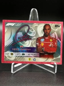 2025 Topps F1 Turbo Attax Lewis Hamilton Signature Style #26 Pink Parallel - Picture 1 of 4