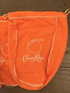 4 Stück Crown Royal Peach Beutel 750 ml mit Pfirsich Logo - Bild 1 von 2