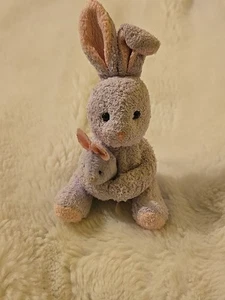 Ultra Rare Russ Berrie Luv Pets Purple Bunny Rabbit With Baby Fast Shipping - Picture 1 of 9