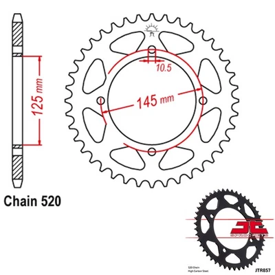 Piñones JT Yamaha XT600 1989 JTR857,43T Foto 1 de 2