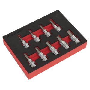 Llave de Vaso Hexagonal Juego 9pc 1cmSq Conducir - Métrico AK6240 Sealey Nuevo - Imagen 1 de 1