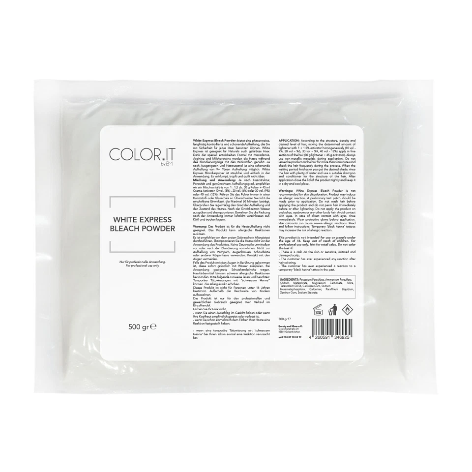 COLOR.IT by BM Profesional Polvo Decolorante Blanco Express sin Polvo, 500g - Imagen 1 de 1