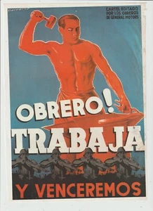Cartel Guerra Civil Española editado Barcelona año 1937 Reimpresión (GM-227) - Picture 1 of 1