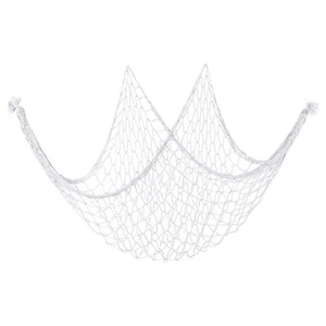 Fishing Net Decor, 80" x 40" Fish Net Decor Party Accessory, White - Picture 1 of 6