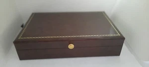 Vintage Lord Buxton 1960er Jahre Wappen braun Herren Schmuck Manschette Link Uhrenbox - Bild 1 von 5