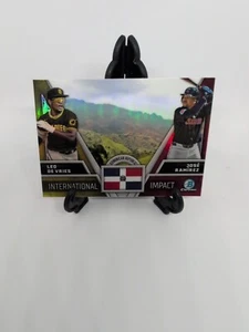 2024 Bowman Chrome - International Impact #II-5 Jose Ramirez, Leo De Vries (RC) - Picture 1 of 10