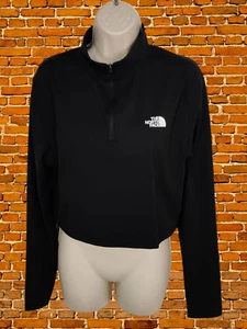 THE NORTH FACE BLACK ACTIVE TOP SIZE UK 8-10 WOMENS LONG SLEEVE HALF ZIP SPORT - Picture 1 of 5