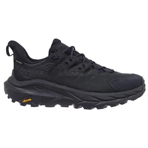 HOKA Kaha 2 Low GTX Gore-Tex Mens Hiking Trail Shoes, Black Leather, Pick Size - Picture 1 of 10
