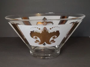 Vintage MCM Anchor Hocking Fleur-De-Lis Large Serving Bowl 10-5/8" - Picture 1 of 8