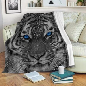 Tiger Blanket Throw Fleece Cozy Couch Plush Adult Kid Sofa Bedding Gift - Picture 1 of 5
