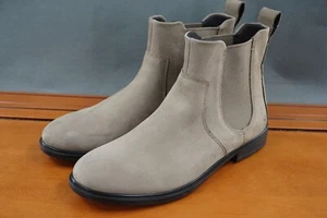 Ecco Soft Classic Shoe Women's 8.5 Gray Leather Pull On Casual Ankle Bootie - Picture 1 of 10