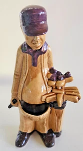 Vintage SITTRE 1980s Golfer Planter - toothpick Holder Ceramic 7" - Picture 1 of 6
