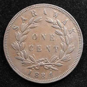 Sarawak 1 Cent 1884, Coin, Inv#B064 - Picture 1 of 2