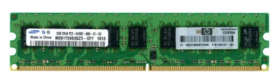 SERVER RAM MODUL HP 445167-061 M391T5663QZ3-CF7 2GB DDR2 800MHz UNBUFFERED ECC - Bild 1 von 2