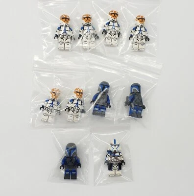 Lote de 10 minifiguras Clone Army Customs CAC Star Wars Clone Trooper peças Lego - Imagem 1 de 2