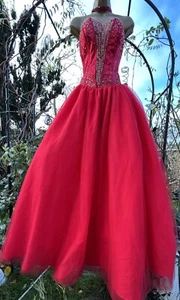 Scarlett Ropa de Noche Estilo Princesa Dramático Baile de graduación Corsé Cuentas Vestido de Baile Reino Unido 10 - Imagen 1 de 24