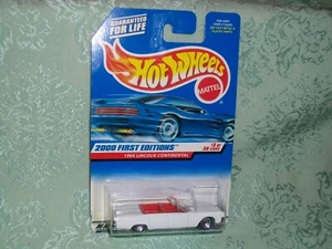 2000 Hot Wheels First Editions 3/36 *64 LINCOLN CONTINENTAL*White~# 063 - Picture 1 of 4