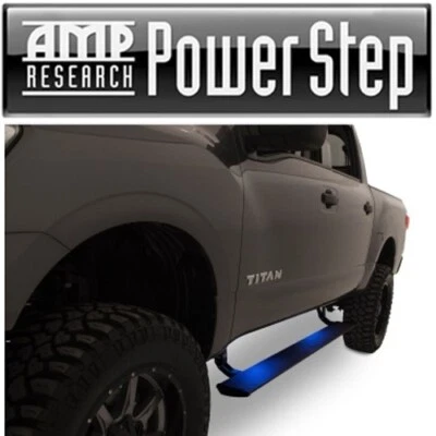AMP Power Side Step Running Board w/ Plug & Play Install for 16-17 Nissan Titan Foto 1 de 4