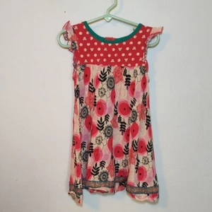 Matilda Jane Girls Make Believe Glad Tidings Dress Floral Cats Ruffle Size 4 - Picture 1 of 6