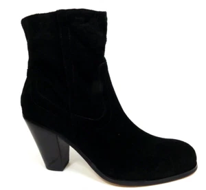 NEW! Corso Como Womens Harvest Ankle Heeled Bootie Black Split Suede, Size 8.5 - Picture 1 of 11