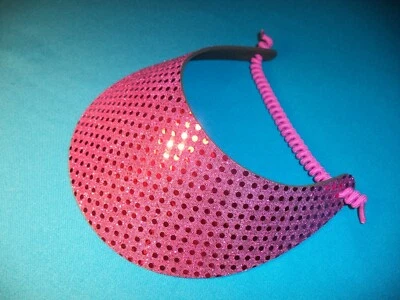 Sombrero con visera de sol de lentejuelas para mujeres y damas, sin espuma de pellizco, plateado dorado, viaje de golf en la piscina Foto 1 de 4