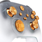 Extremerate Metal Gold Buttons for Xbox Core Wireless Controller, 11 in 1 Custom