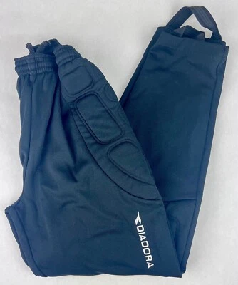 Diadora Pandova Goalkeeper Pants Men's Small Black Padded Soccer Futbol - Image 1 of 4