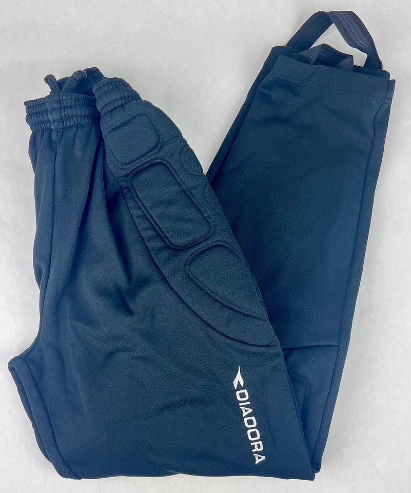 Diadora Pandova Goalkeeper Pants Men's Small Black Padded Soccer Futbol - Image 1 of 4