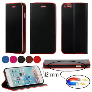 Gorilla Tech Ultra Slim Book Magnetic Flip Cover Leather Case for iPhone Galaxy - Picture 1 of 22