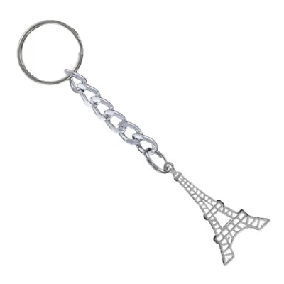 EIFFEL TOWER 金属钥匙圈汽车钥匙链钥匙链金银丝开口 — 第 1/3 张图片