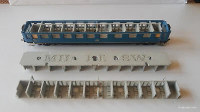 3D Druck Inneneinrichtung f. Zeuke Schürzenwagen 1./2. Klasse TT Modellbahn - Bild 1 von 4