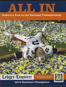 Campeonato Nacional All in Auburn's Run 2011 Firmado Kodi Burns #18 Fútbol - Imagen 1 de 2