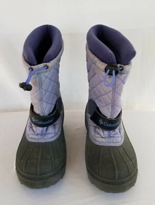 Columbia Childrens Size 2 Snowy Star Winter Boots Purple - Picture 1 of 3