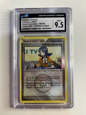 Pokemon League  Great Encounters Felicity's Drawing Cross Holo 98/106 CGC 9.5 - Image 1 of 2