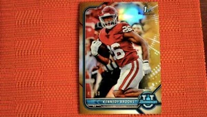 2021-22 Bowman U Football Gold Refractor #18 Kennedy Brooks 41/50 - Picture 1 of 2