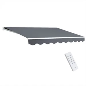 Instahut Grey Motorized Folding Arm Awning Sunshade - 3 x 2.5 Metre - Picture 1 of 1