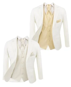 Boys Page Boy Communion Suit Tailored Fit Wedding Formal 6 Piece Complete Set - Picture 1 of 18