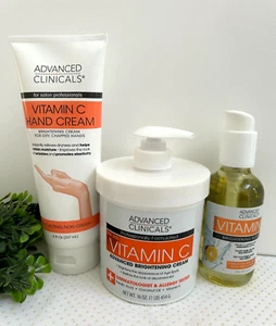 Advanced Clinicals Vitamin C Face Body Cream + Hand Cream & Brightening Body Oil - Picture 1 of 3