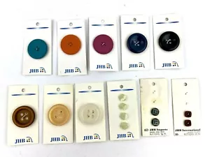 JHB Kunststoff Tasten auf Originalkarten Vielzahl von Farben Menge 16 1 3/8 1/2 Vintage - Bild 1 von 10