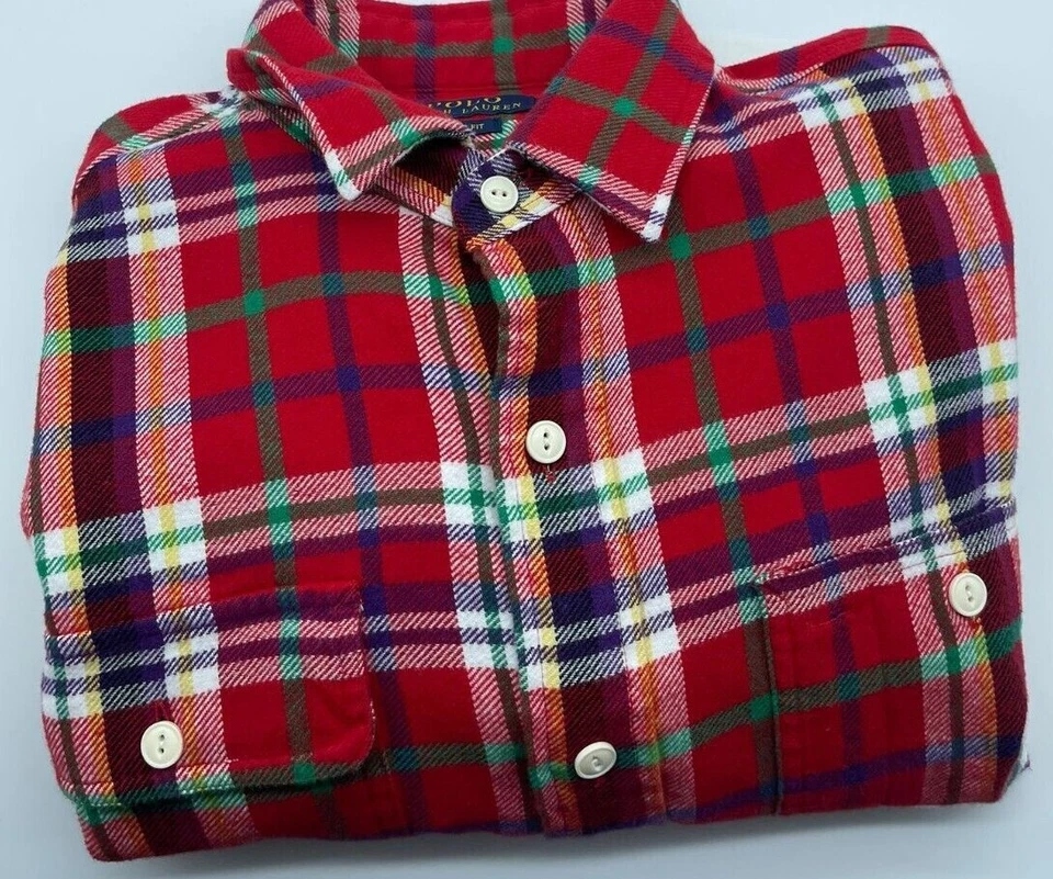 NUEVO Para hombres Polo Ralph Lauren Calce Clásico Cuadros Oxford Tejido Camisa de Trabajo M L 0007 Foto 1 de 1