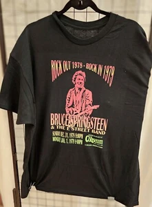 Bruce Springsteen 1978 New Years Richfield Coliseum Cotton T -Shirt XL - Picture 1 of 2