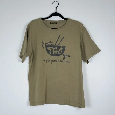 Camiseta verde oliva Just Pho You gráfica para hombre talla XL 100 % algodón camiseta grunge Foto 1 de 4