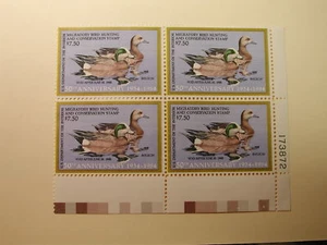 U.S. Duck Stamps Plate Block Wigeon 50th Anniversary 1934-1984 /US Depa - Picture 1 of 2