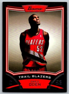 Trail Blazers 2008-09 Bowman #52 Greg Oden Portland Foto 1 de 2