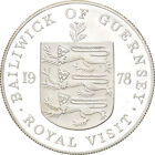 [#866956] Münze, Guernsey, Elizabeth II, 25 Pence, 1978, STGL, Silber, KM:32a