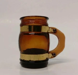 Brauner Fassbecher Schnapsglas   - Bild 1 von 6