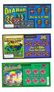 1998-2002 California Lottery scratch tickets expired MINT unscratched lot of 3 - Picture 1 of 2