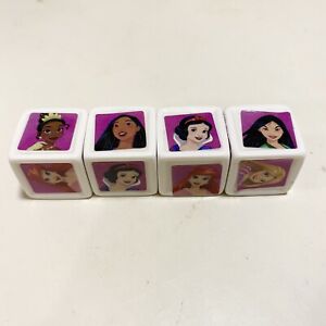Yahtzee Jr. Disney Princesses Dice Replacement White Set Of 4 Game Pieces